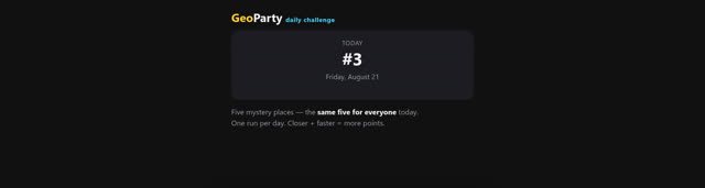 The daily challenge rules card
